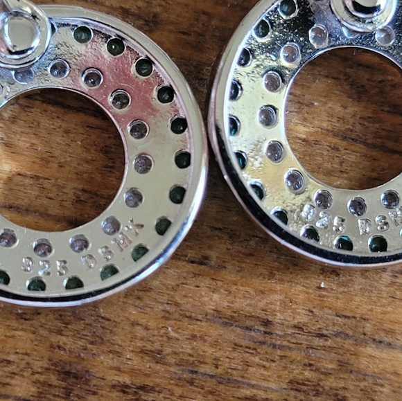 Tanzanian on 925 Sterling Silver Setting Earrings - Picture 4 of 6